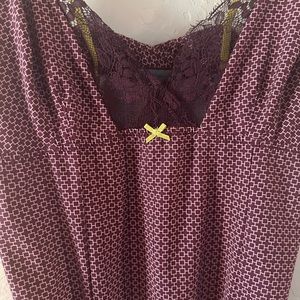 Burgundy & Florescent Green Bodysuit/Camisole